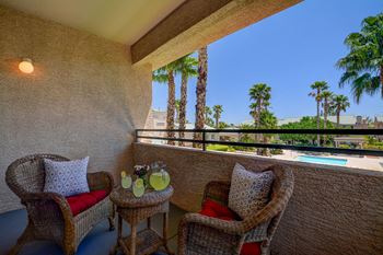 Patio at San Moritz Apartments, Las Vegas